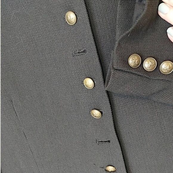 VTG Emmanuel Ungaro Womens Jacket Sz 8 Tailored Long Button Front Wool Royalty - Picture 4 of 11